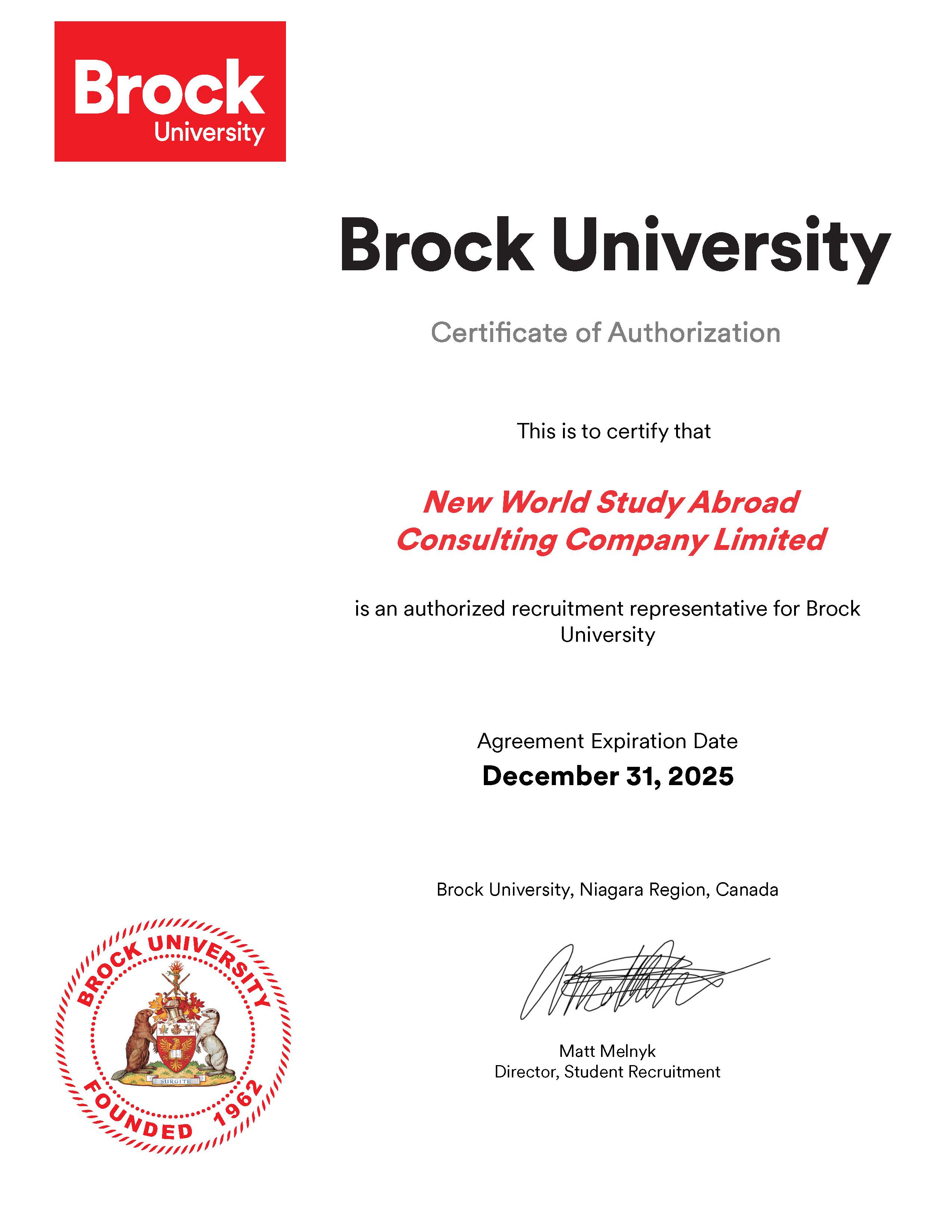 Brock University, Ontario, Canada