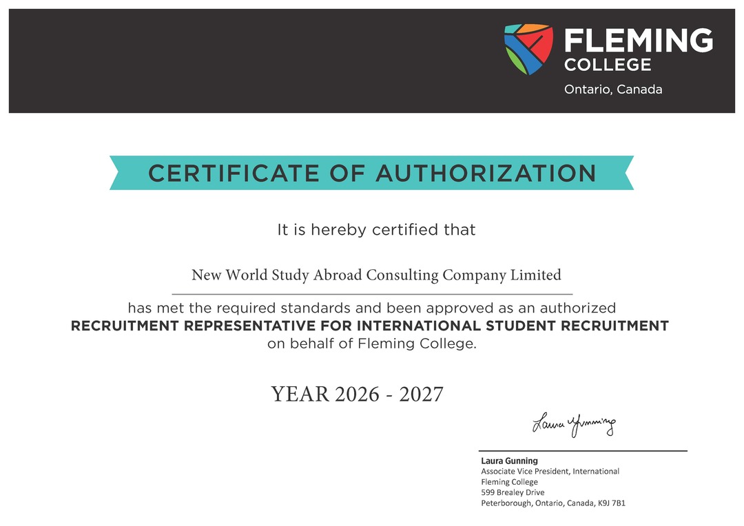 Fleming College, Ontario, Canada - Certificate 2026