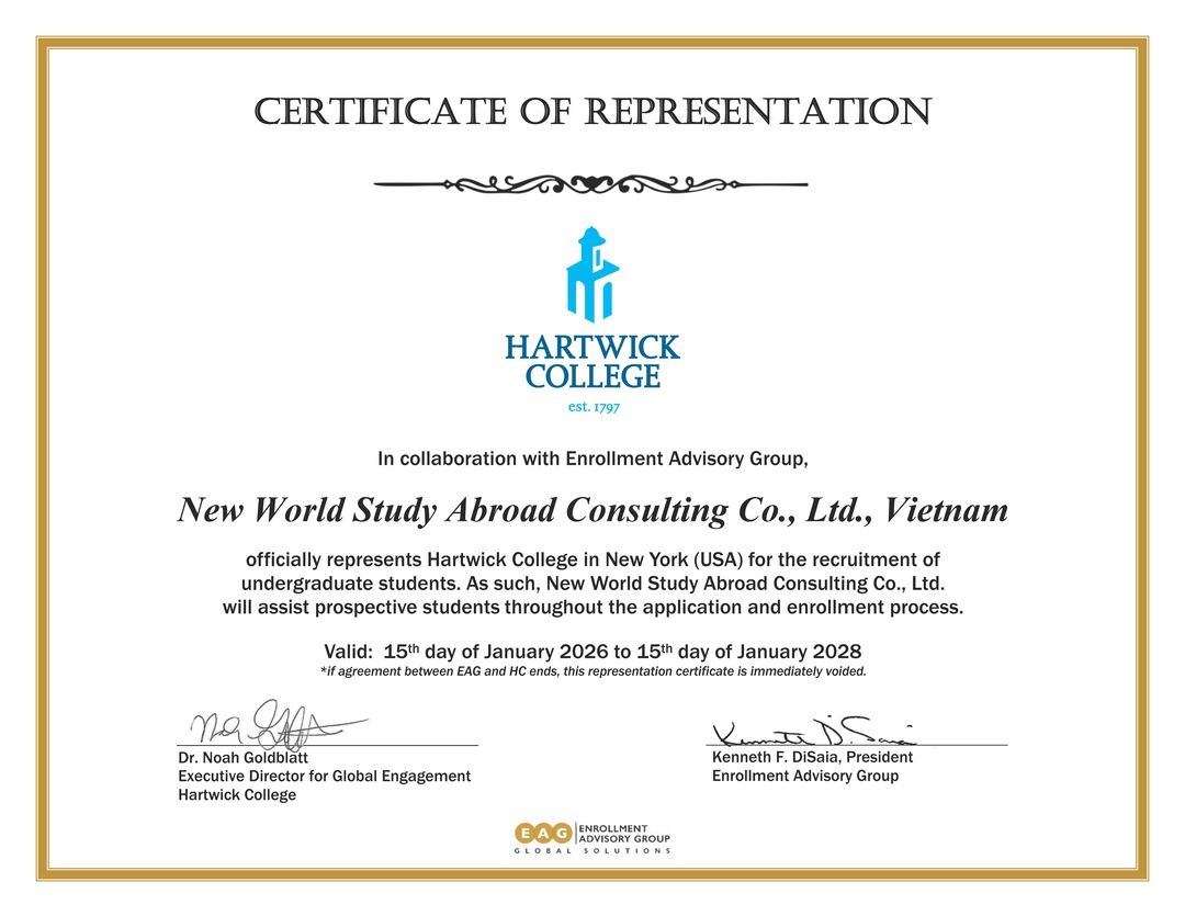 , Mỹ - Certificate 2026, New York, Mỹ - Certificate 2026