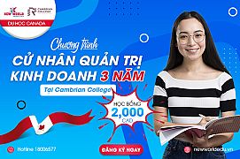 Du học Canada chương trình Cử nhân Quản trị kinh doanh chỉ trong vòng 3 năm tại Cambrian College