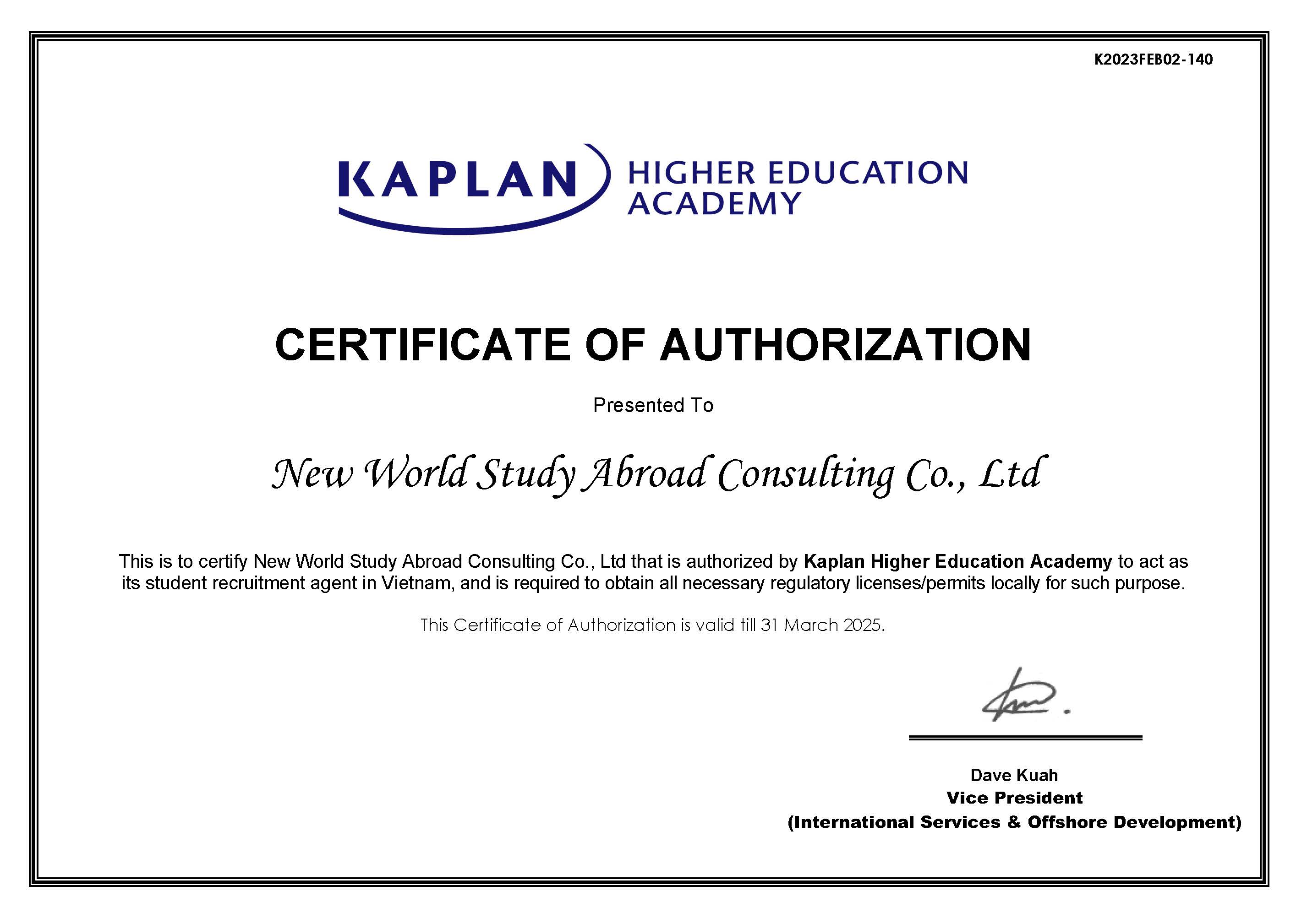 Kaplan Higher Education Academy