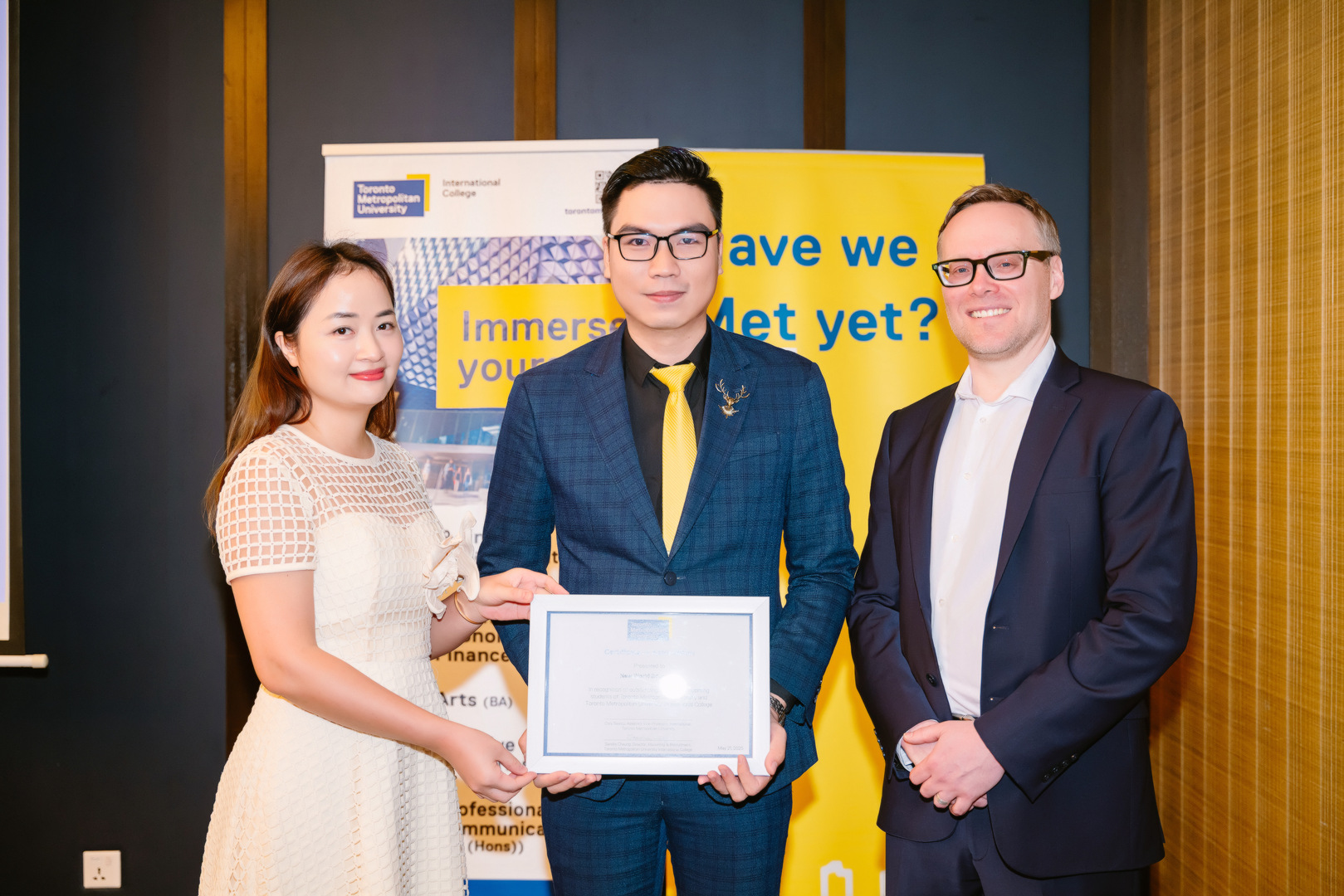 Certificate of Appreciation 2025 - Toronto Metropolitan University (TMU) & TMUIC, Canada