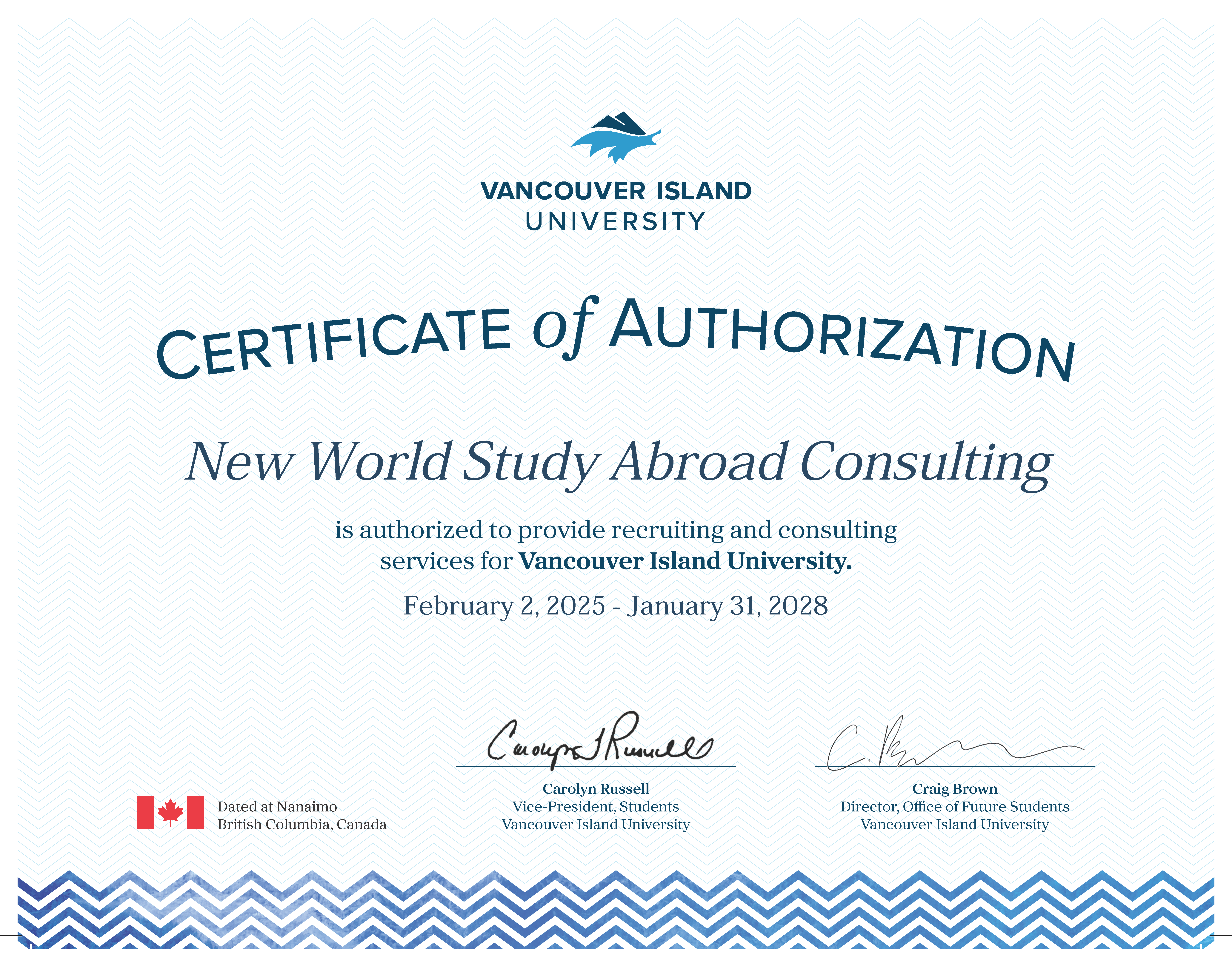 Vancouver Island University VIU, Canada - Certificate 2025
