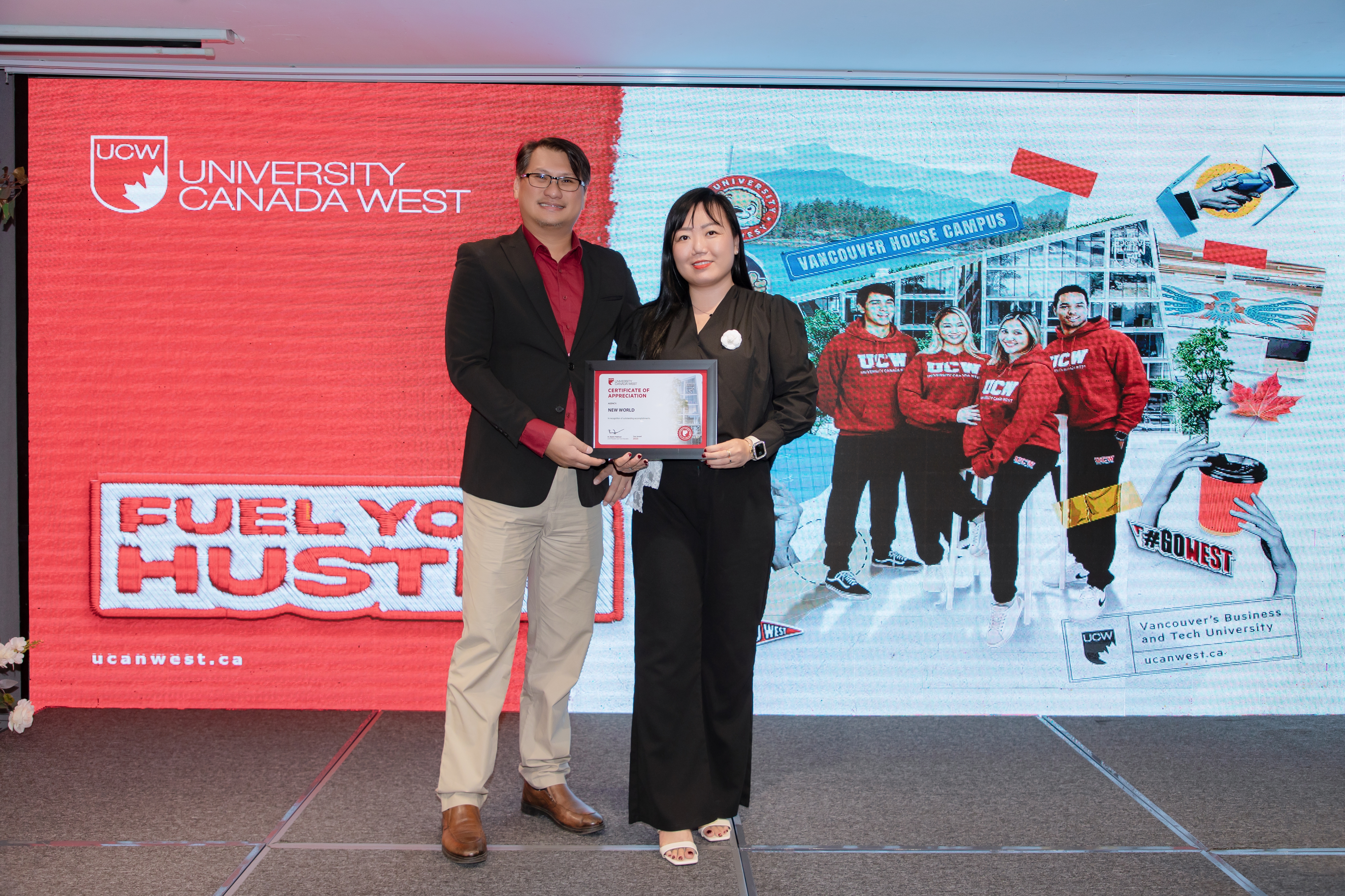 University Canada West - Certificate of Appreciation 2025